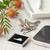 Virginia in White en Black Sleutelhanger (Zijkant)