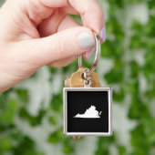 Virginia in wit en zwart sleutelhanger (Hand)