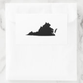 Virginia in zwart en wit rechthoekige sticker (Tas)