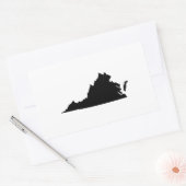 Virginia in zwart en wit rechthoekige sticker (Envelop)