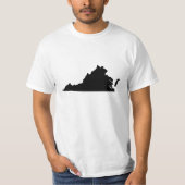Virginia in zwart-wit t-shirt (Voorkant)