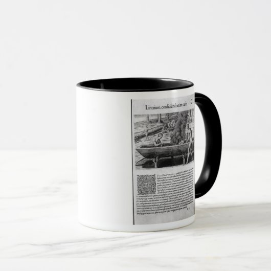 Virginia Indians die dugout boten maken Mok (Voorkant rechts)