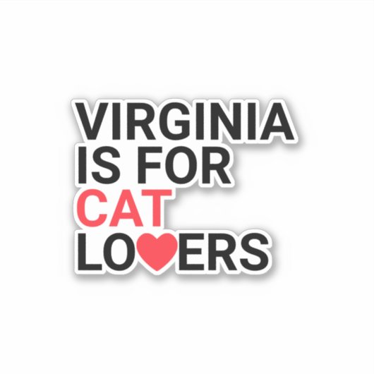 Virginia is bestemd voor kattenbroodjes, aangepast sticker (Voorkant)