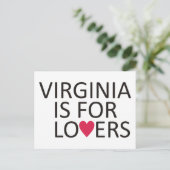 Virginia is een liefhebber briefkaart (Staand voorkant)