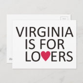 Virginia is een liefhebber briefkaart (Voorkant / Achterkant)