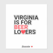 Virginia is geschikt voor beerlovers sticker (Vel)