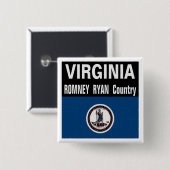 Virginia is Romney Ryan Country Button (Voorkant /achterkant)