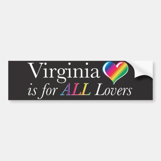 Virginia is voor ALL Lovers Bumpersticker (Voorkant)