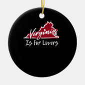 Virginia is voor de Lovers Keramisch Ornament (Voorkant)