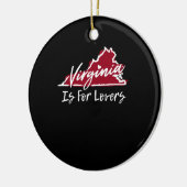 Virginia is voor de Lovers Keramisch Ornament (Links)