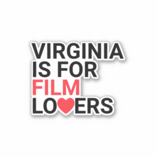 Virginia is voor filmliefhebbers op maat sticker
