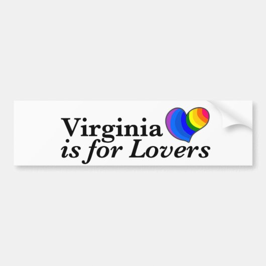 Virginia is voor Gay Lovers. Bumpersticker (Voorkant)