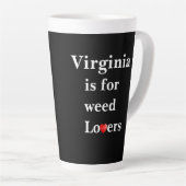Virginia is voor Gewiste Lovers gepersonaliseerd Latte Mok (Rechterhoek)