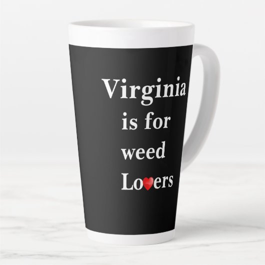 Virginia is voor Gewiste Lovers gepersonaliseerd Latte Mok (Rechterhoek)