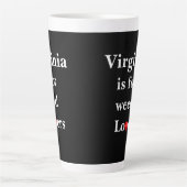 Virginia is voor Gewiste Lovers gepersonaliseerd Latte Mok (Voorkant)
