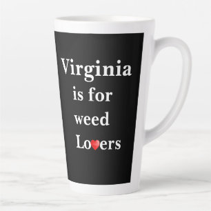 Virginia is voor Gewiste Lovers gepersonaliseerd Latte Mok