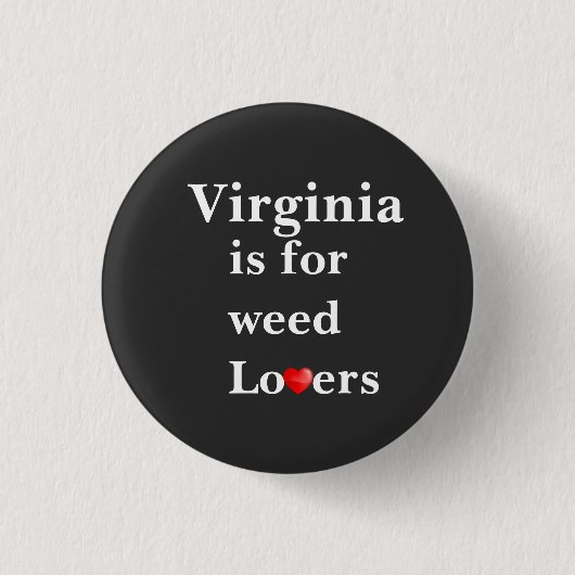 Virginia is voor Gewiste Lovers Persoonlijke Butto Ronde Button 3,2 Cm (Voorkant)