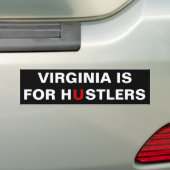Virginia is voor Hustlers - zwart Bumpersticker (Op auto)