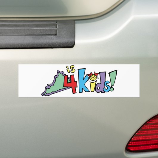 Virginia is voor Kinderen. Bumpersticker (Op auto)