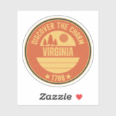 Virginia is voor Liefhebbers - Staat Geschenk VA Sticker (Vel)