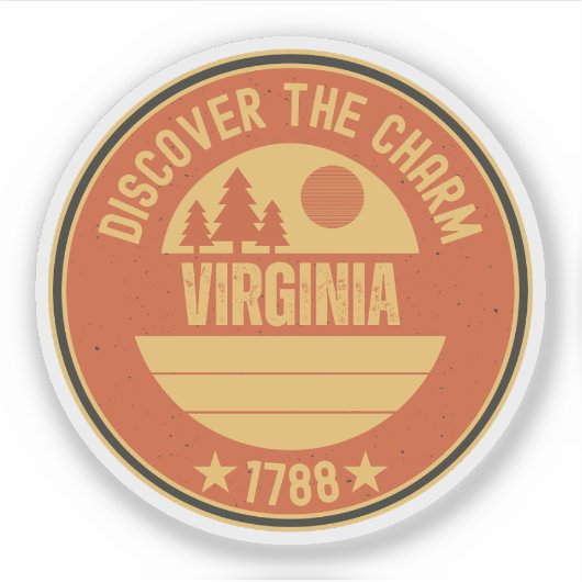 Virginia is voor Liefhebbers - Staat Geschenk VA Sticker (Voorkant)