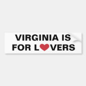 Virginia is voor Lovers Bumpersticker (Voorkant)