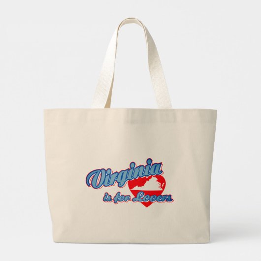 Virginia is voor Lovers Grote Tote Bag (Achterkant)