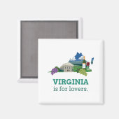 Virginia is voor Lovers Magneet (Voorkant / Achterkant)