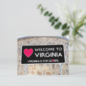 Virginia is voor Lovers, Welkom in Virginia Sign Briefkaart (Staand voorkant)