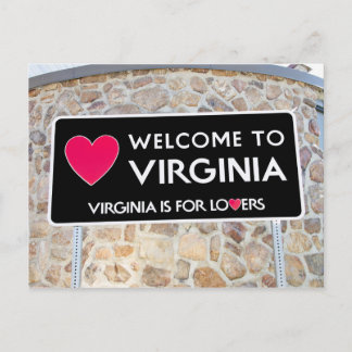 Virginia is voor Lovers, Welkom in Virginia Sign Briefkaart