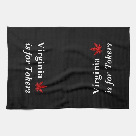 Virginia is voor Tokers Weed Persoonlijk Theedoek (Horizontaal)