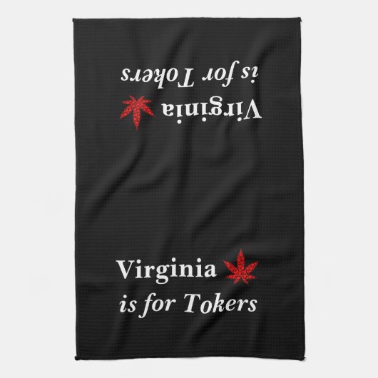 Virginia is voor Tokers Weed Persoonlijk Theedoek (Verticaal)
