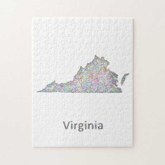 Virginia-kaart Legpuzzel (Verticaal)