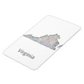 Virginia kaart magneet (Linkerzijde)