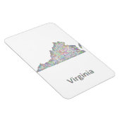 Virginia kaart magneet (Rechterzijde)