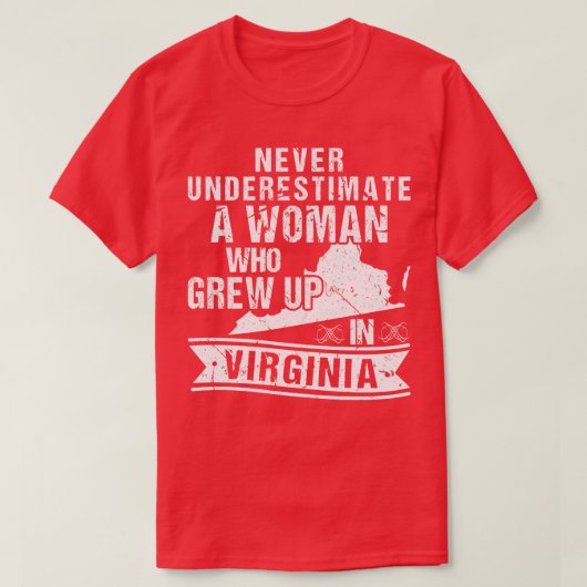Virginia kaart Vrouw T-shirt (Design voorkant)