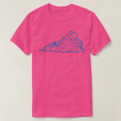 Virginia Kayak Blue Way State Outline River Map Ar T-shirt (Design voorkant)