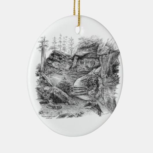 Virginia Kendall Ledges Trail (CVNP) Keramisch Ornament (Rechts)