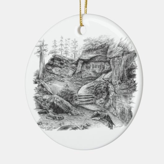 Virginia Kendall Ledges Trail (CVNP) Keramisch Ornament (Links)