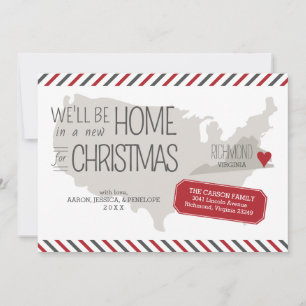 Virginia kerst-moving koninklijke feestdag feestdagenkaart