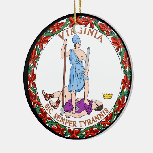 Virginia* kerstversiering keramisch ornament (Links)