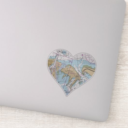 Virginia Key Florida Kaart Sticker (Detail)