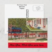 Virginia, Kit Carson Court, Farmville Briefkaart (Voorkant / Achterkant)