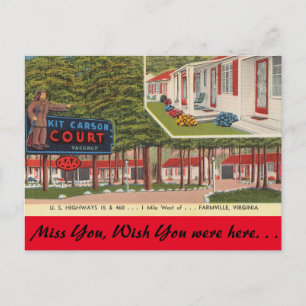 Virginia, Kit Carson Court, Farmville Briefkaart