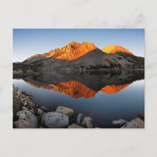 Virginia Lake Sunset Alpenglow - John Muir Trail Briefkaart (Voorkant)