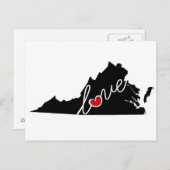 Virginia Love.  Geschenken voor VA-overs Briefkaart (Voorkant / Achterkant)