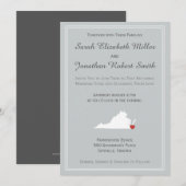 Virginia Love -  huwelijksuitnodiging Kaart (Voorkant / Achterkant)