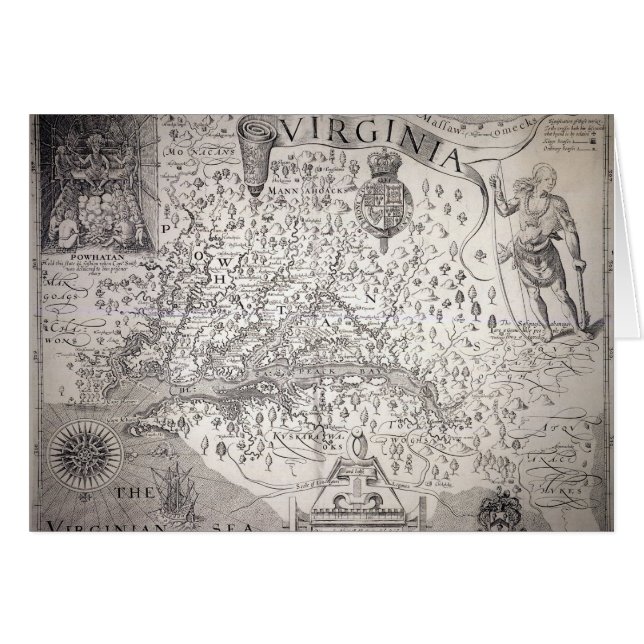 Virginia Map, 1612 (Voorkant Horizontaal)