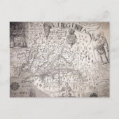 Virginia Map, 1612 Briefkaart (Voorkant)