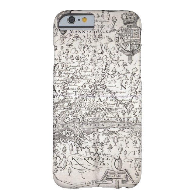 Virginia Map, 1612 Case-Mate iPhone Case (Achterkant)